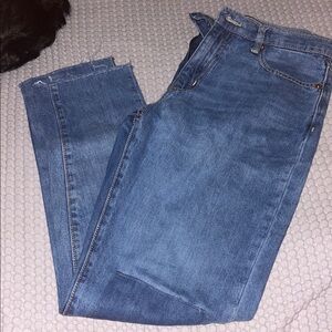 Universal Thread Dark Blue Denim Jeans with patched knees